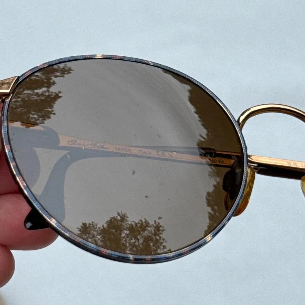 Vintage Brooks Brothers Sunglasses Round Tortoise Gold BB 101S 1006 Italy 52 20